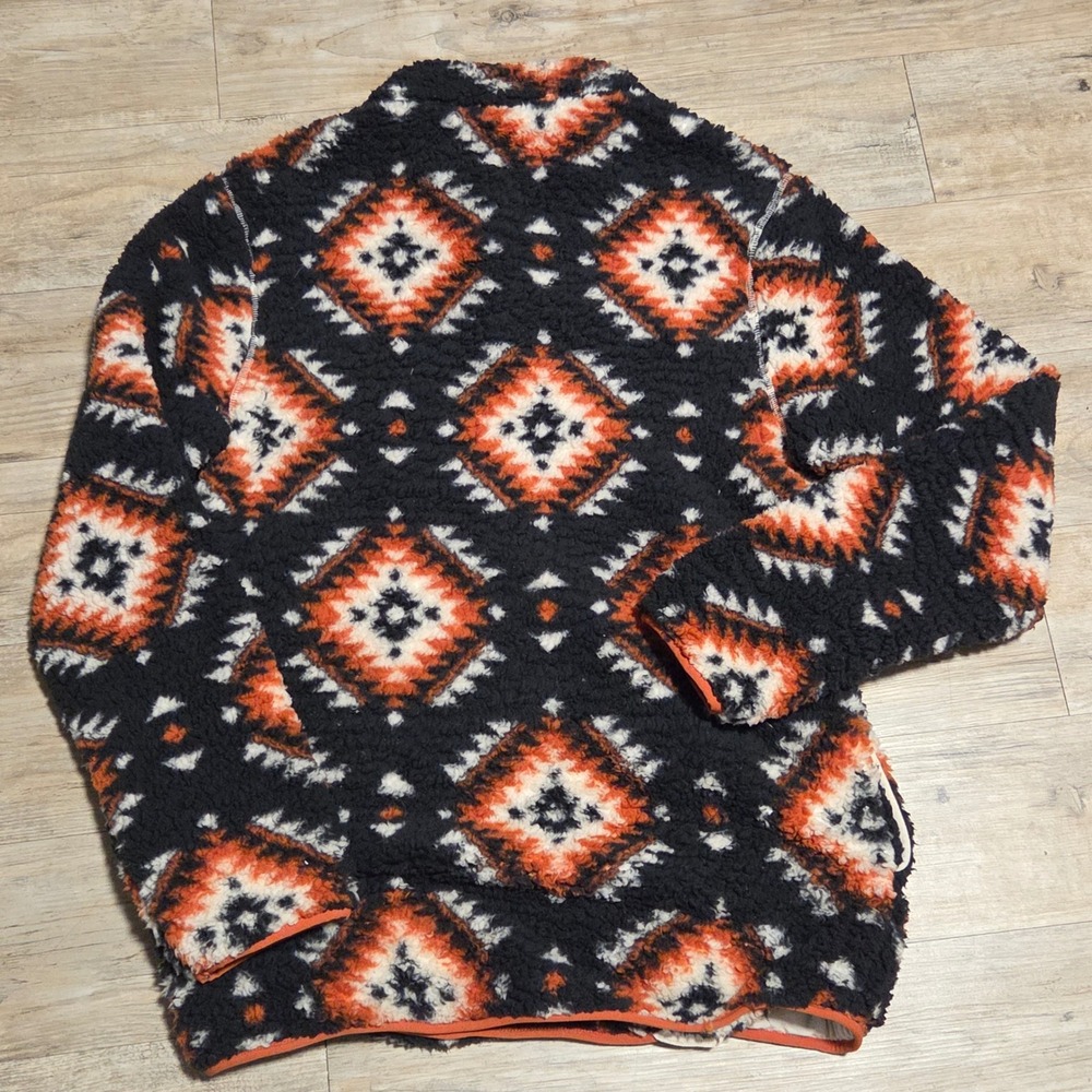 Home Free Texas Sherpa Fleece Pullover Size Large Aztec Geometric NWT - Picture 3 of 8